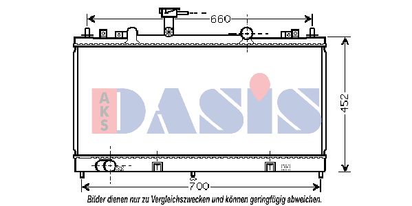 AKS DASIS Радиатор, охлаждение двигателя 110032N